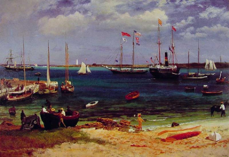Albert Bierstadt Nassau Harbor Norge oil painting art